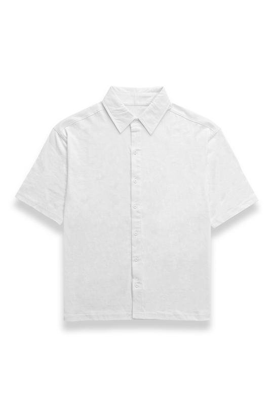 White Classic Half Sleeves Shirt