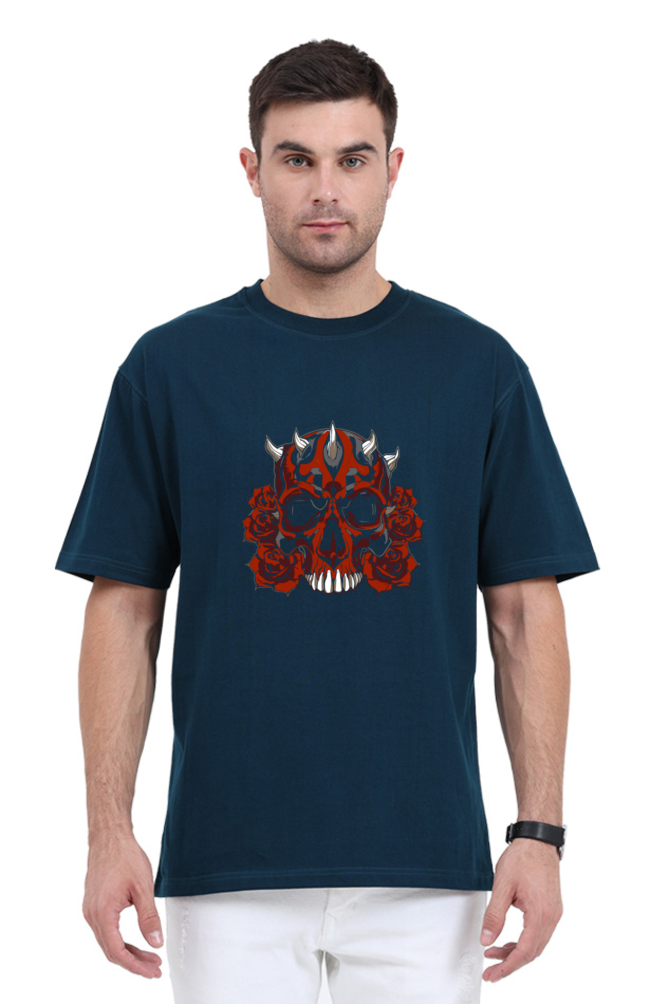 Skull And Roses Oversized T-Shirt