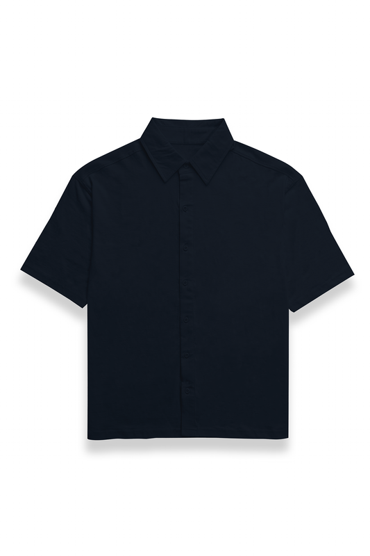 Navy Blue Classic Half Sleeves Shirt