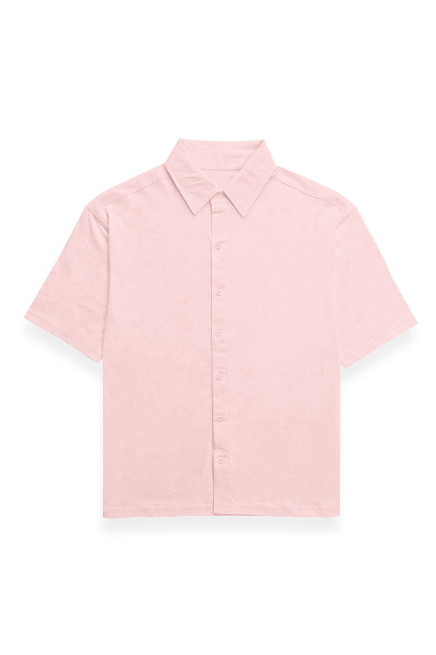 Light Baby Pink Classic Half Sleeves Shirt