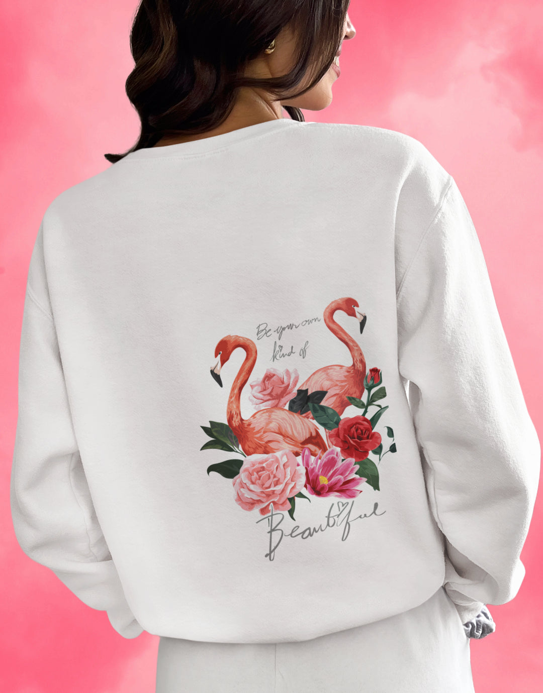 Flamingo Grace Oversized Sweatshirt