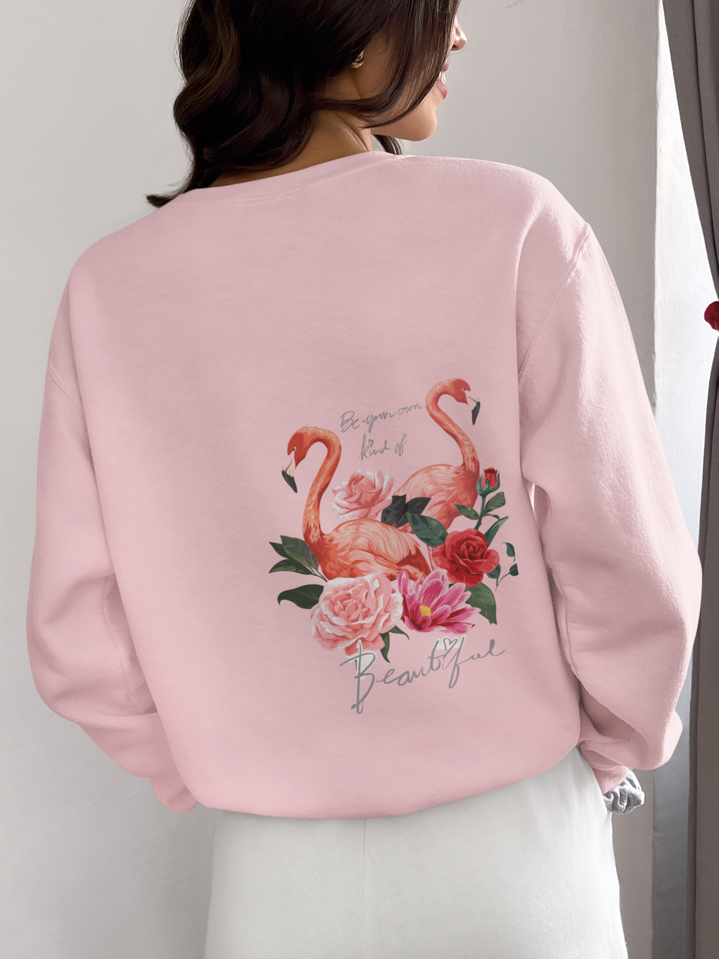 Flamingo Grace Oversized Sweatshirt