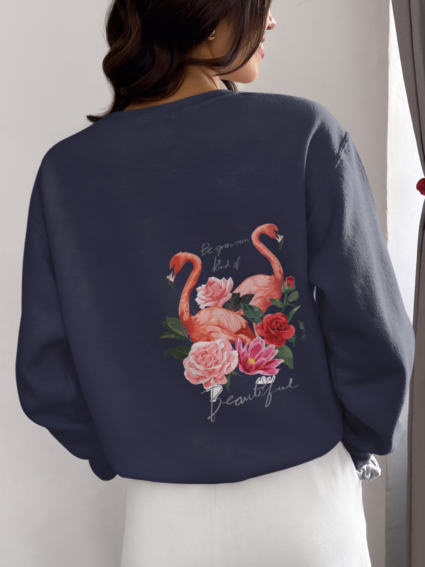 Flamingo Grace Oversized Sweatshirt