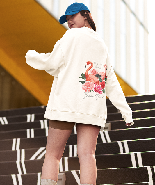 Flamingo Grace Oversized Sweatshirt