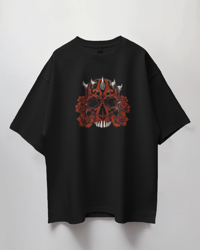 Skull And Roses Oversized T-Shirt