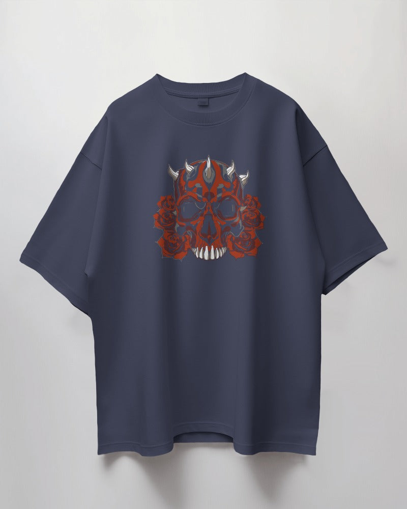 Skull And Roses Oversized T-Shirt