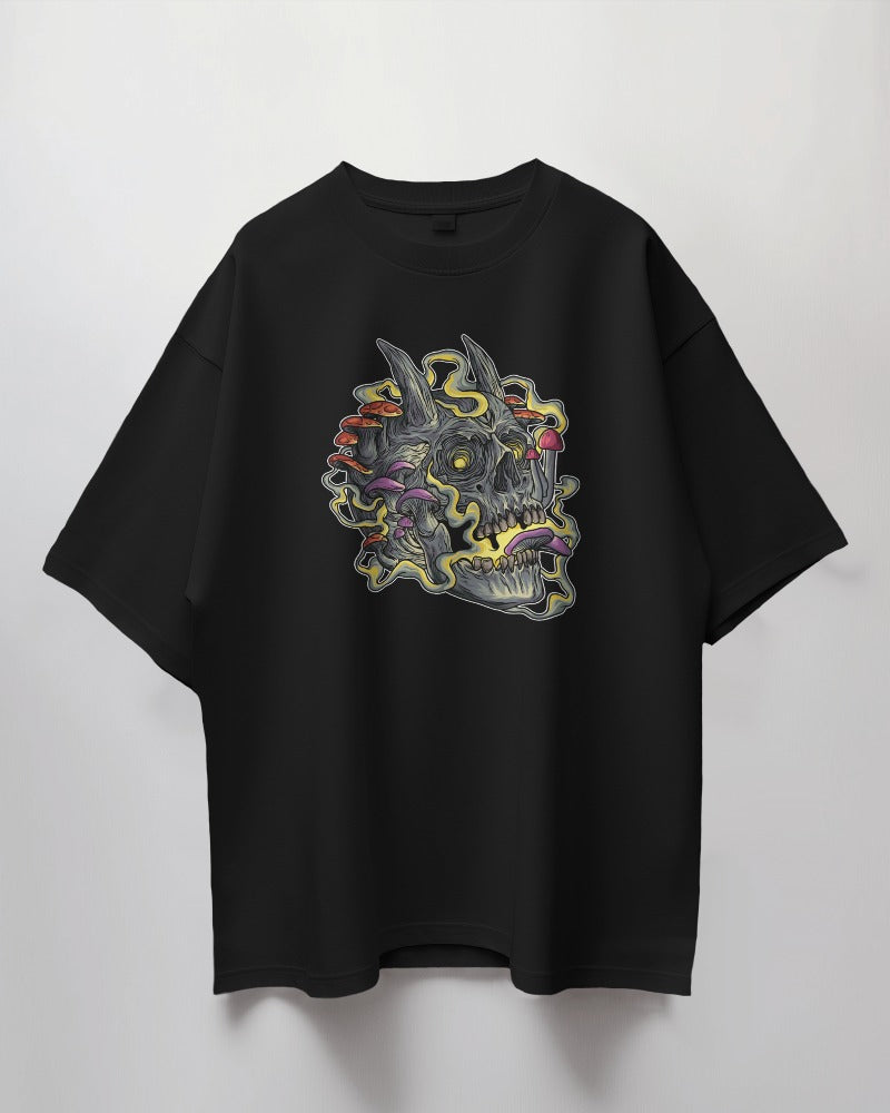 Zoned Out Skull Oversized T-Shirt