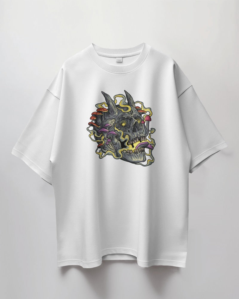 Zoned Out Skull Oversized T-Shirt