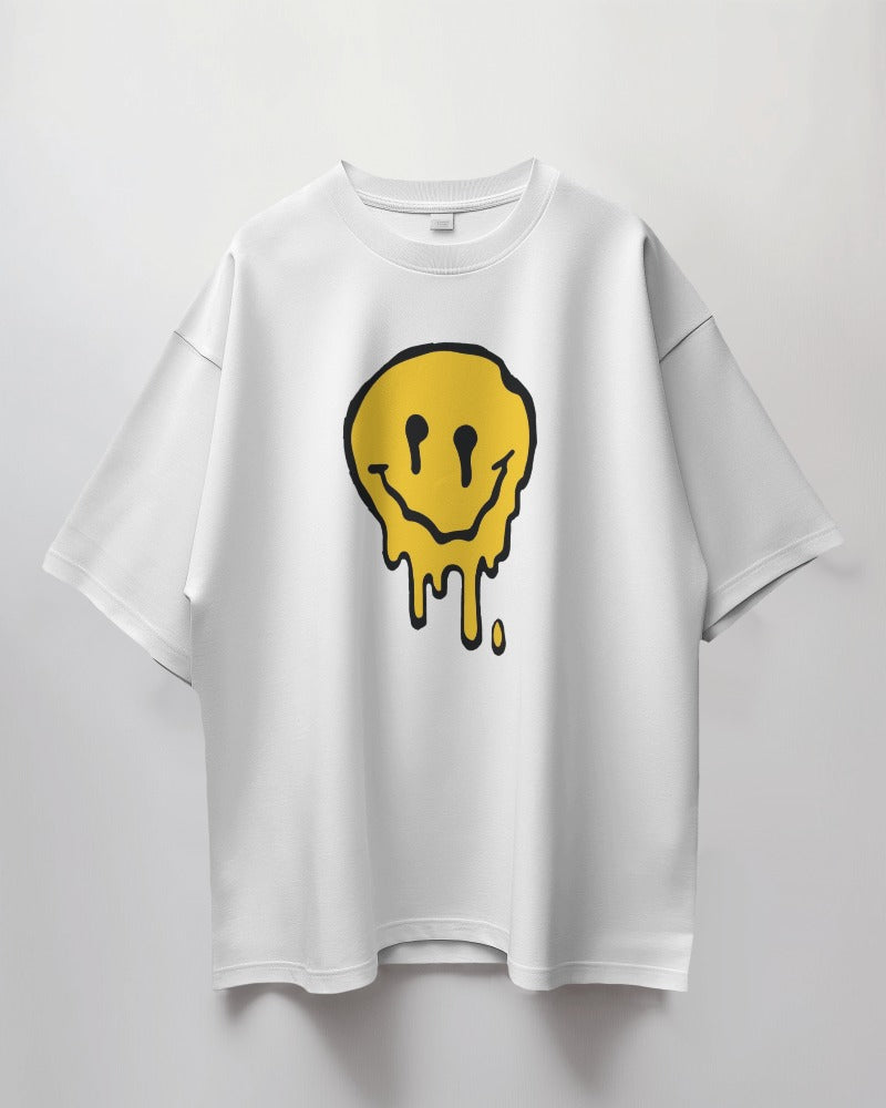 Melting Smiley Oversized T-Shirt