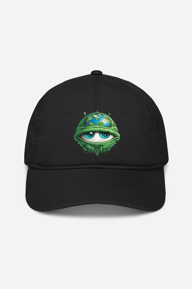 Eyes Under Globe Printed Baseball Cap